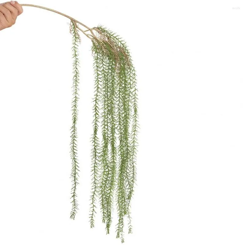 Flores decorativas de simulação prática planta cor de cor nórdica de cor de cor 105cm de estilo nórdico pendurado na decoração de casamento verde falso