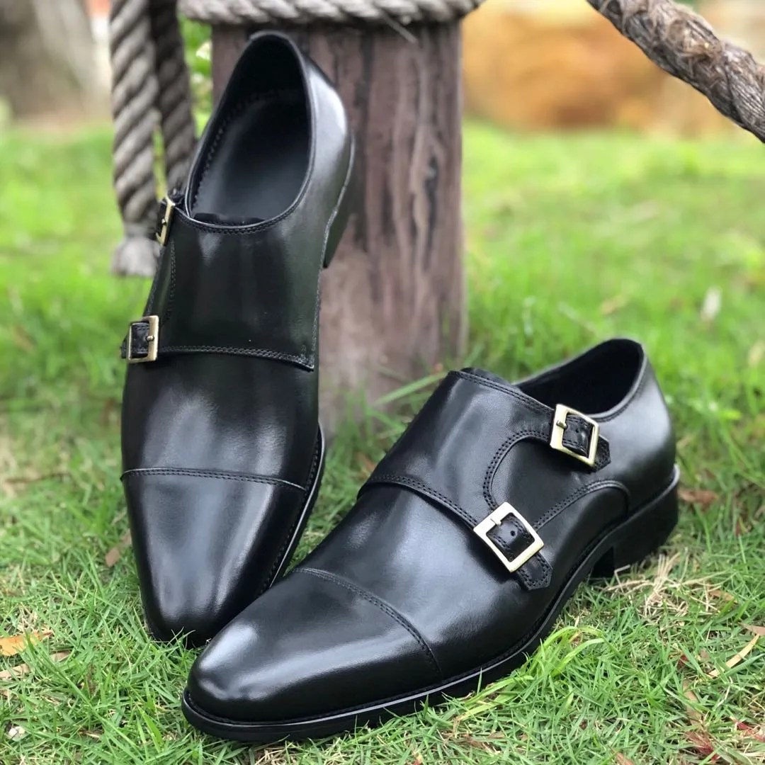 Модная ручная пряжка Формальная бизнес -обувь мужская оксфордс