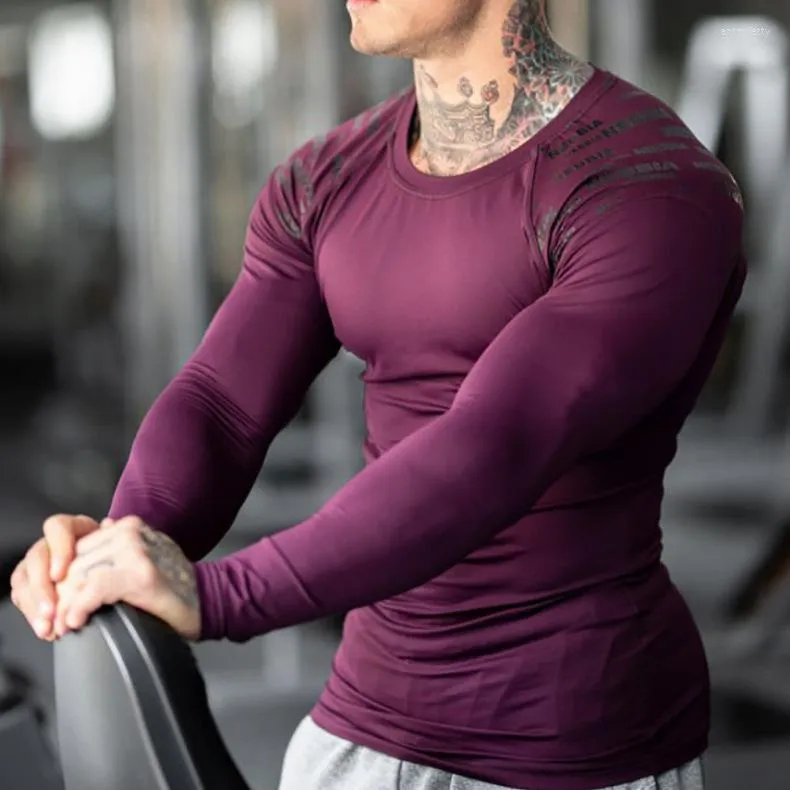 Hommes t-shirts mode hommes Gym Lomg manches à capuche manteau musculation entraînement coton Fitness hauts