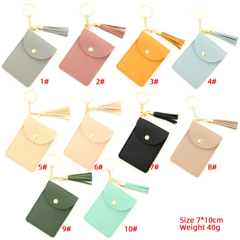 New Women Wristlet Card Holder Silicone Chain Beaded Bangle Wallet Bracelet Keychain Pocket Coin Purse Leather Tassel Key Ring FY3454 ss0401