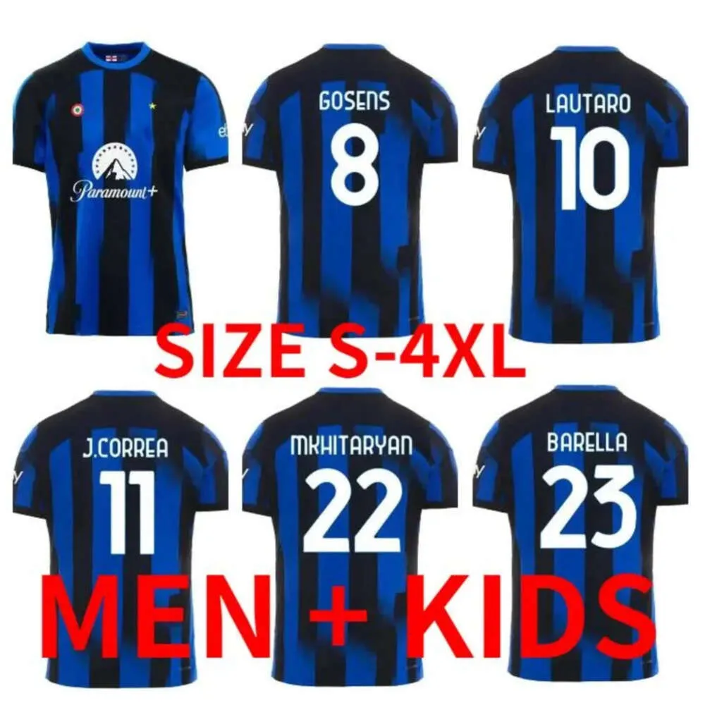 qqq8 Inter O Fußballtrikots 23 24 Maglia Nerazzurri Lukaku Lautaro Fußballtrikots Kindertrikot Spielerversion Barella Bastoni Calhanoglu