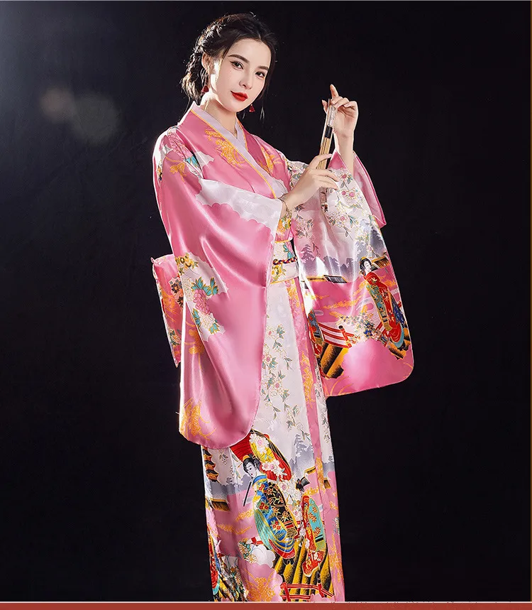 pink kimono dress Modal Short Gabriella and perfectly dainty Traditional Japanese Kimono Dress for
