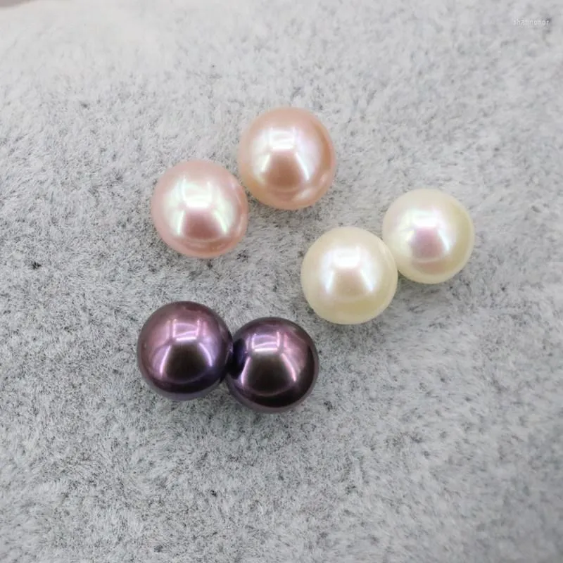 Studörhängen 3 färger naturligt sötvatten pärla 7mm örhänge för kvinnor smycken sterling mode studs prom gåvor b3431