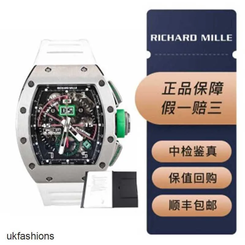 Richardmiler Swiss Heviswatches Mechanical Sports Watches RM1101 Automatiska mekaniska mens Mancini Limited Edition unik bollspel Chronometer Titanium MHB19