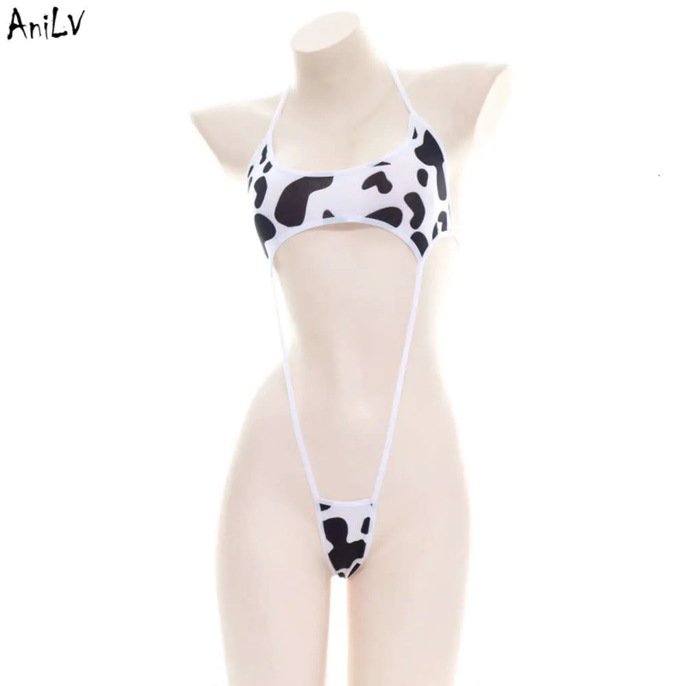 Ani Anime vaches sangle licou Bikin body maillot de bain Costume fille été dos nu maillots de bain uniforme tentation Lingerie Cosplay cosplay