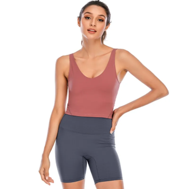 Yoga Sports Lulus underkläder Kvinnor som samlar styling Vest-Style Lemon BH stockproof Running Fitness Bröst Pad borttagbar LU-023 LULULEMENSAG35