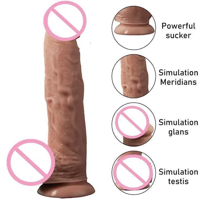 Sex Toy Massager Adult Massager Realistic Dildo Big Penis with Suction Cup Soft Skin Feels G-spot for Women Suitable Female Masturbation