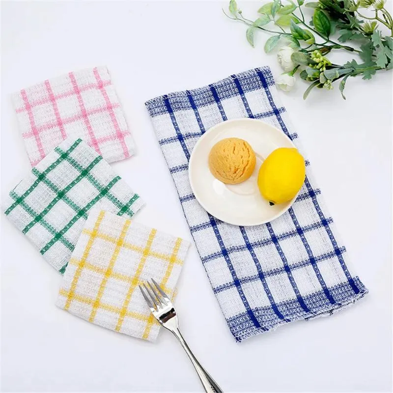 Rengöringdukar Microfiber Kitchen Handduk 4st 13 13 "Square Servett Torka trasa absorberande skålduken Diskduk Tillbehör