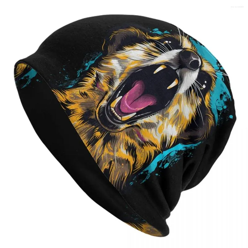 Bérets Animal Sacré Bonnet Chapeaux Suricate Tricot Chapeau Gym Tête Wrap Hommes Femmes Casquettes Automne Hiver Imprimé Y2K Cool Bonnet Cadeau