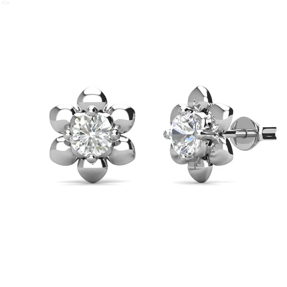 Nuovi gioielli Destiny con perno a forma di fiore in argento sterling 925 con diamante mopissanite dalla formulazione innovativa