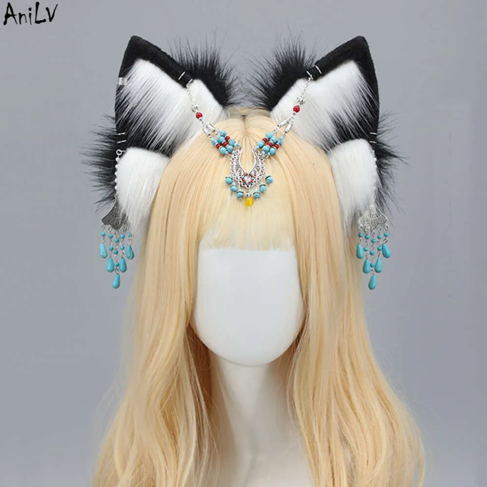 Ani Game the Nine-tailed Fox Ahri Bell Ears Headband Headwear Cosplay cosplay