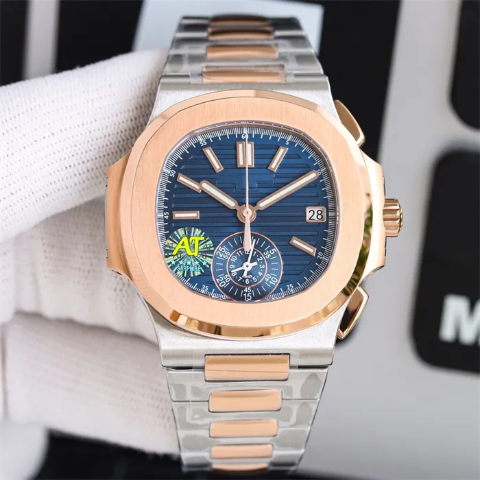 Montre de Luxe Luxury Classic Watch for Men Watches 40mm 240 PS MEKANISK Rörelsevisning Datum, True Kinetic Energy, True Moon Phase Function