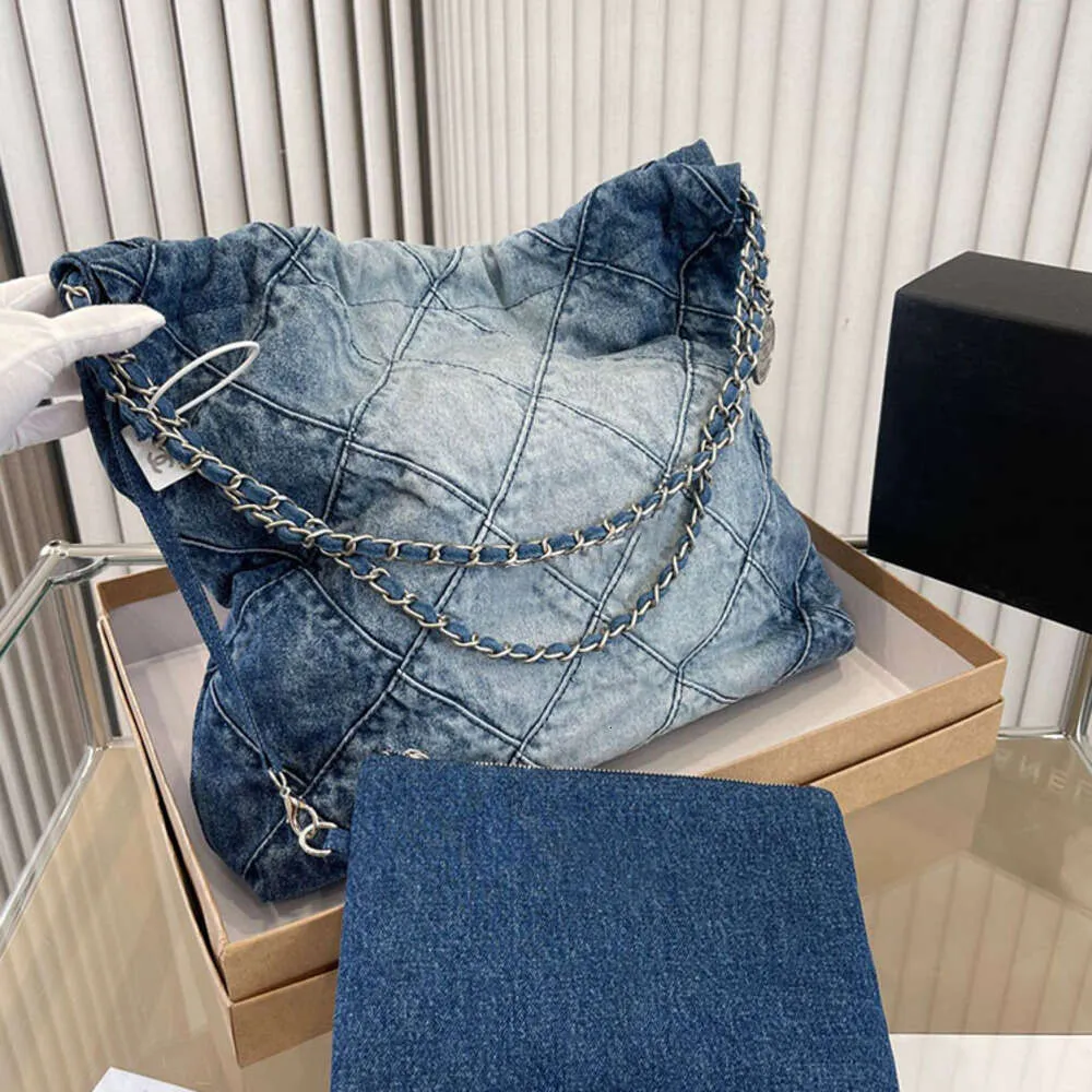 Tasarımcı Çanta Denim Alışveriş Çantası Tote Sırt Çantası Tasarımcı Kadın Sling Vücut Çantası En pahalı Gümüş Zincir Gabrielle Quilted Luxurys Çanta