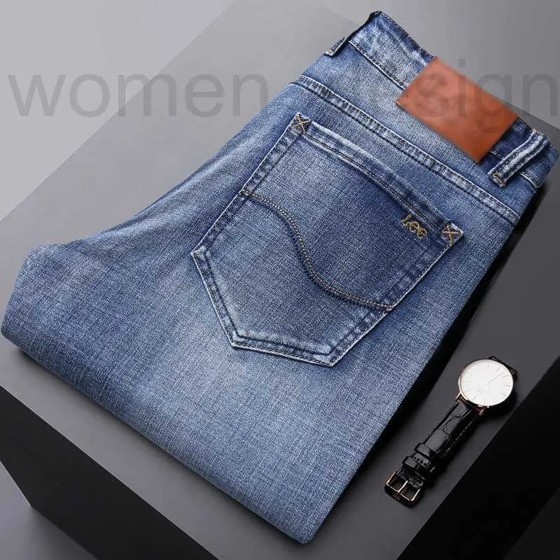 Jeans pour hommes Jeans pour hommes Designer de luxe Leedex 2022 Printemps Nouvelle photo physique Spécial hommes élastiques affaires tube droit RH0Q
