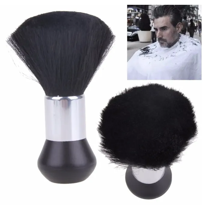 Fashion Barber Neck Duster Sweep Brush Soft Salon Stylist frisör Hårklippning Svårtrengöringborste svart