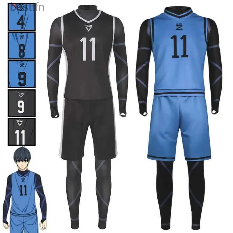 Costumes d'anime nouveauté Anime bleu serrure formation uniforme Isagi Yoichi Cosplay vient mode dessin animé formation ClothesL231101