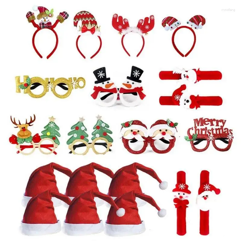 Рождественские украшения, шляпа, очки, набор оправ для вечеринок, милые украшения, рамка, креативная, забавная