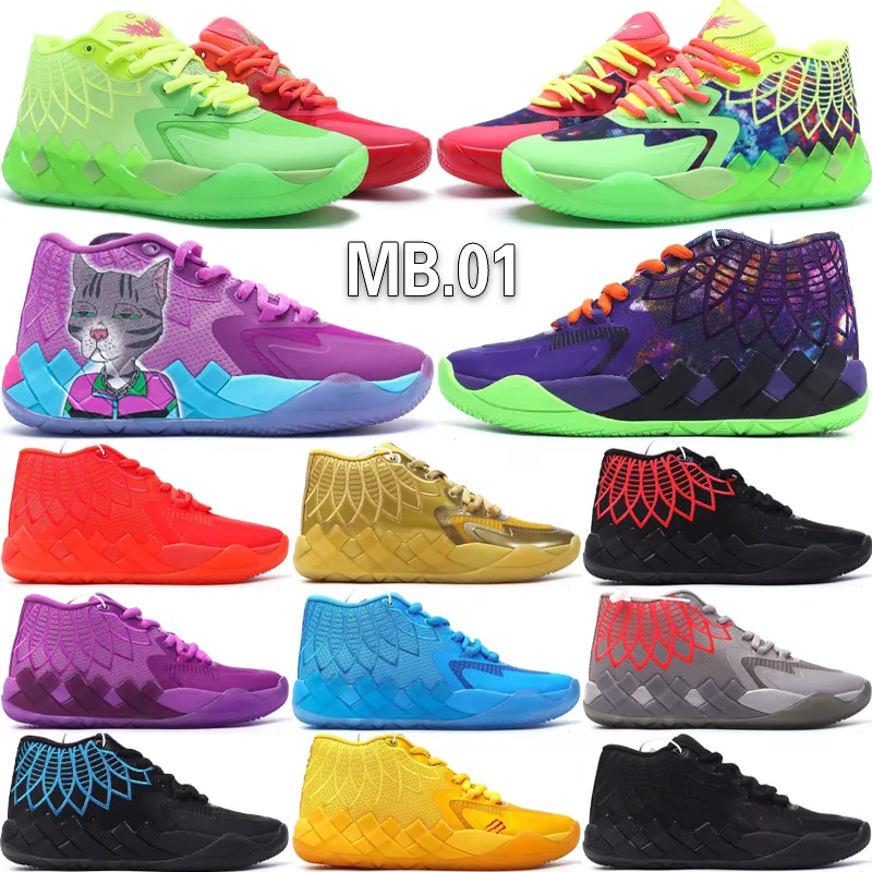 LeMelo Ball MB.01 Basketbalschoenen Heren Dames Sneakers Queen Buzz City Rock Ridge Red Blast Triple White Galaxy Rick and Morty Outdoor Trainers Maat 36-46