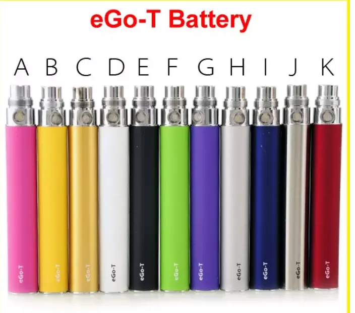 자아 vape 펜 ecigarette ego-t vaporizer e-cig 배터리 510 스레드 CE4 MT3 H2 ATOMIZERS Cartomizer ecig 기화기를위한 650 900 1100mah.