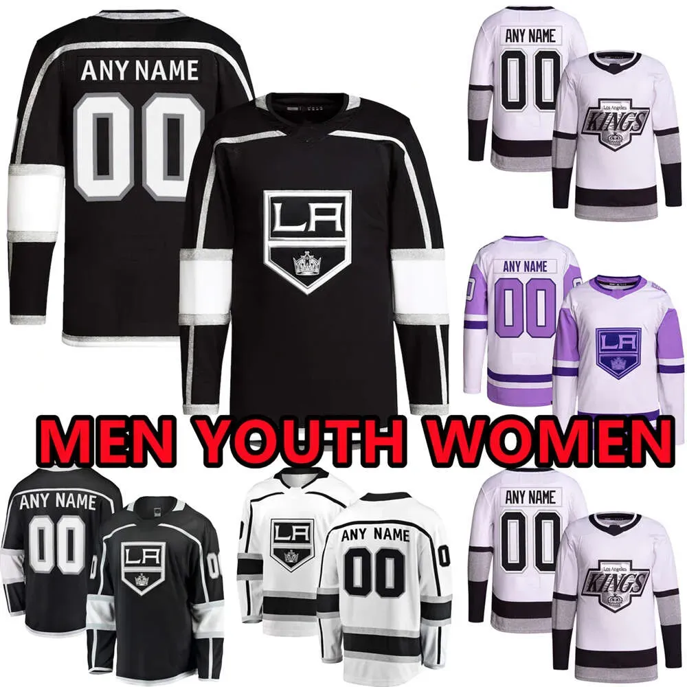 Custom Hockey Jerseys ''kings''mens 99 Wayne Gretzky 8 Drew Doughty 11 Anze Kopitar 22 Kevin Fiala 44 Mikey Anderson 33