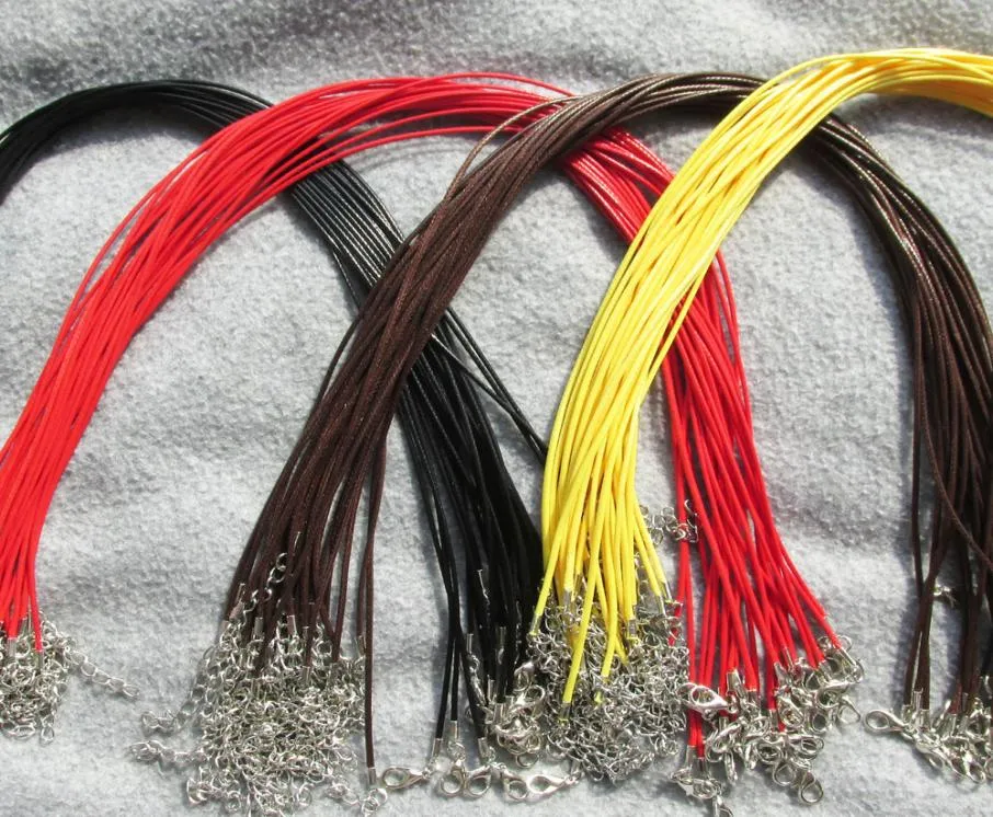 Collier de chaînes en fil de cire, 100 pièces, adapté aux étiquettes de chien et aux petits pendentifs, longueur 50cm204929560