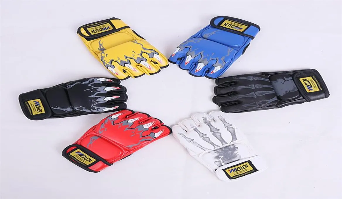 Fitness Wolf Tiger Claw Gants de boxe MMA Karaté Kick Muay Thai Demi-doigt Entraînement sportif en stock DHL316L6610705