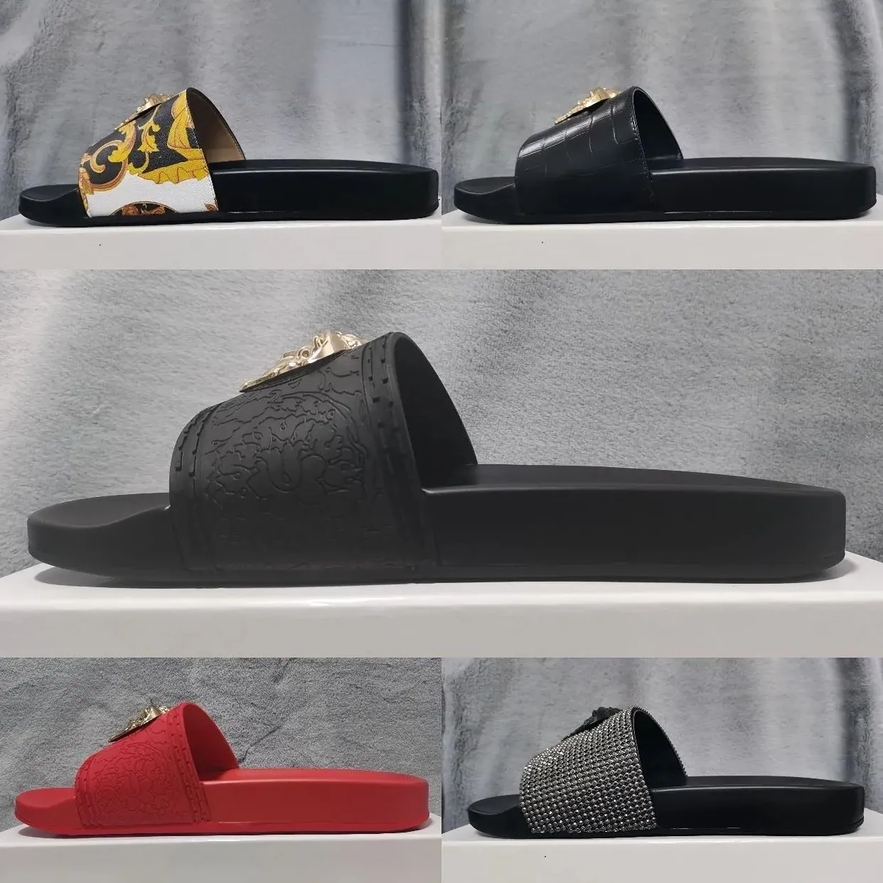 2023 Slide Pantofole Scarpe firmate Luxury Slides Summer Fashion Wide Flat Slipper uomo e donna Sandali Pantofole Infradito
