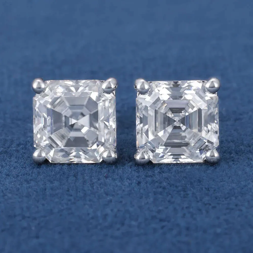 S925 Silver 9K 10K 14k 18K Złote MOISSANITE LAB Grown Diamonds Ear Studs Hip Hop