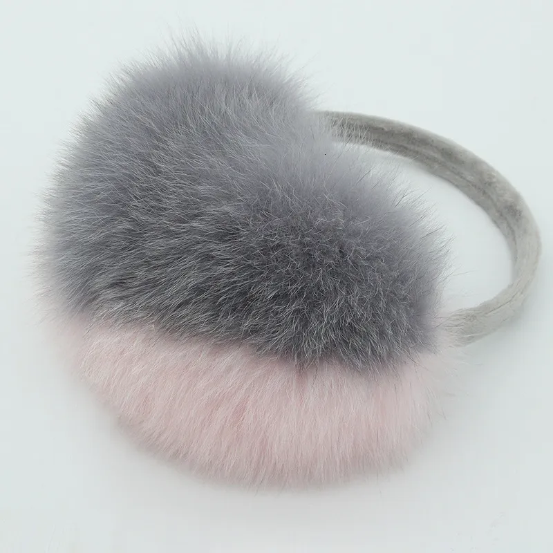 Cache-oreilles hiver femmes luxe réel fourrure cache-oreilles naturel chaud cache-oreilles mignon surdimensionné moelleux véritable 230829