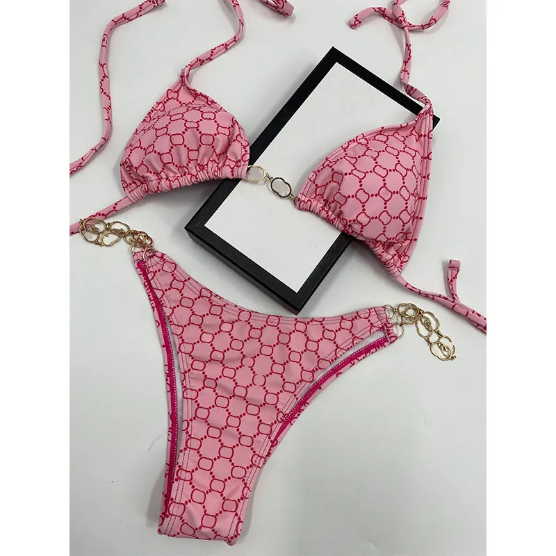 Bikinis badande strandkvinnor baddräkter skumma två stycken badväskor kvinnliga klassiska badkläder kvinnor designer kläder skum sexiga mode bikini 98967 s