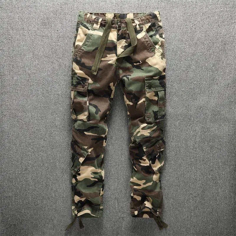 Pantalon d'extérieur pour homme, tactique, résistant aux vêtements décontractés, Camouflage, droit, Sport, grande taille, Cargo, printemps et automne