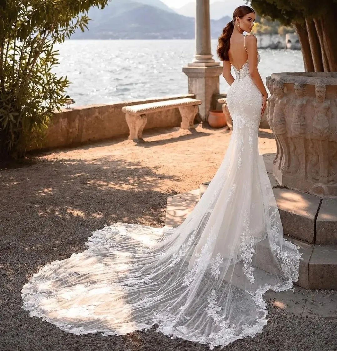 Wedding Dress Georgette Mermaid Gown with Illusion Lace Bodice and  Sweetheart Neckline for Women Bride Party from Dhgate Mermaid Wedding  Dresses - price 135.68