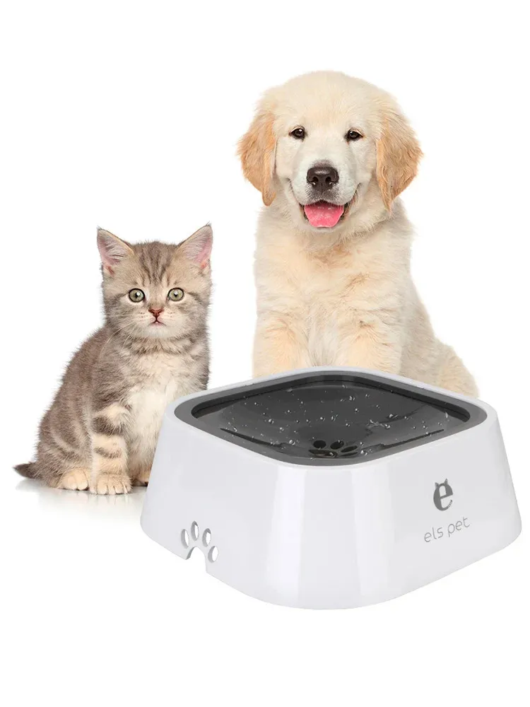 Dog Bowls Feeders Slow Water Feeder Dispenser Cat Bowl Carried Floating Pet Fountain 15L AntiOverflow 231031