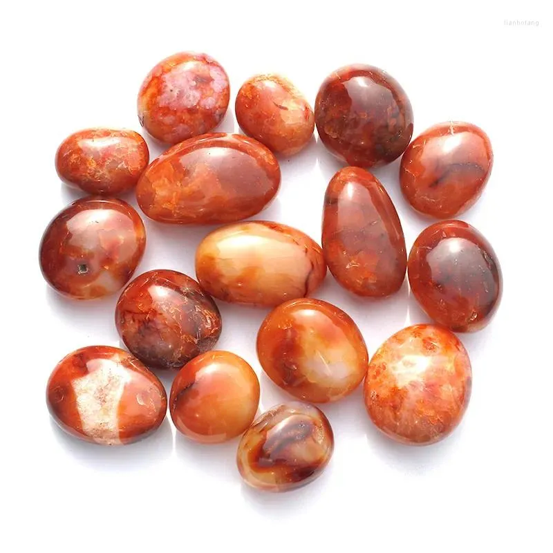 Decorative Figurines 1 Kg Polished Heated Red Agate Palm Stone For Home Ornament