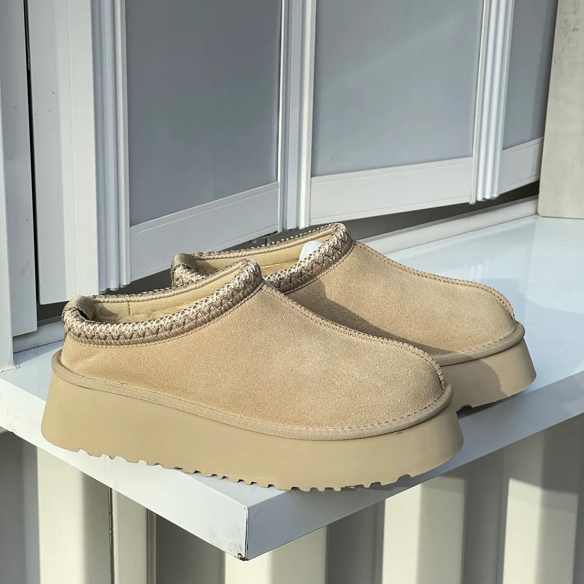 Kadın tazz terlikler Tasman kürk slaytlar klasik ultra mini platform botu hardal tohumu slip-on les petites süet yün karışımı konfor kış tasarımcı patik 5637538