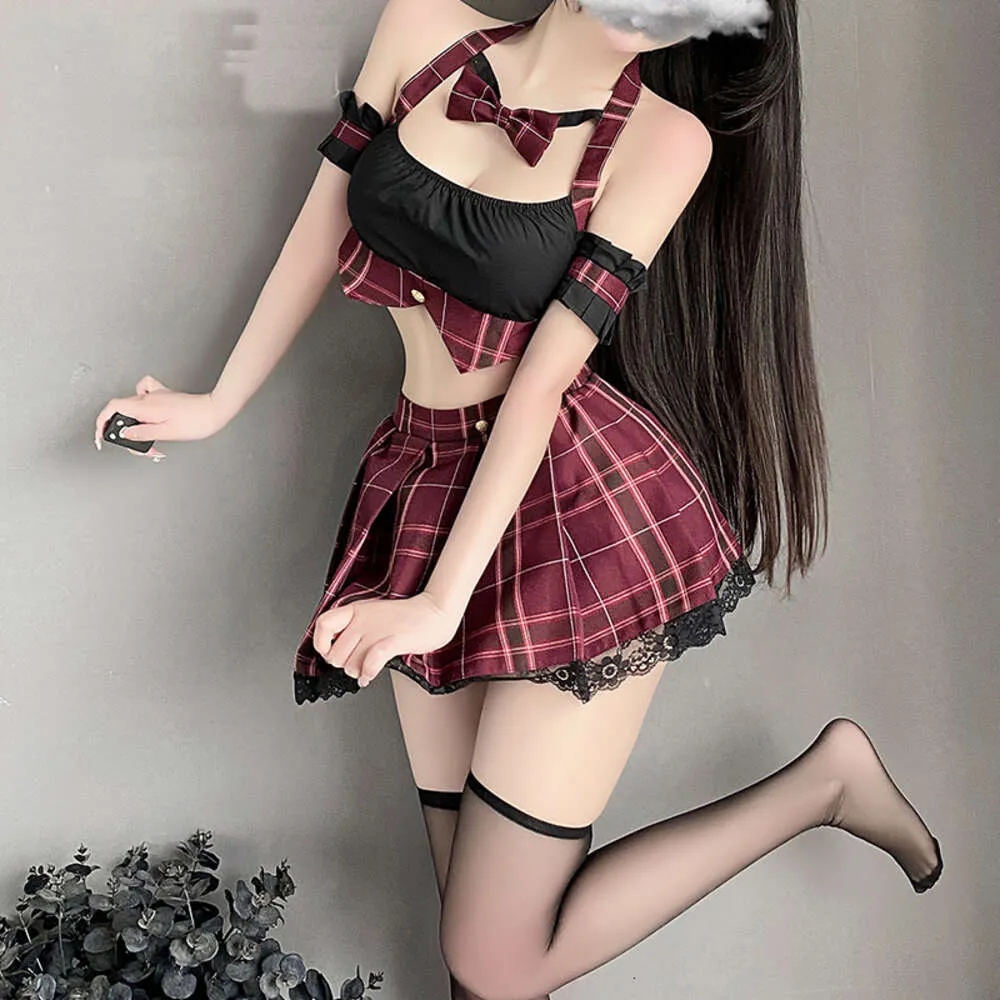 Ani Anime School Girl Student Plaid Uniform Costume Women Teacher Maid Outfit Cosplay cosplay