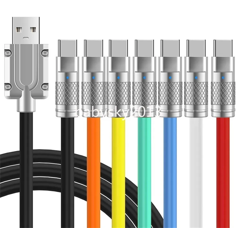 Fast Charging Type c Cables 1M 2M 1.5M 120W 6A USB-C Micro Cable Wire For Samsung Galaxy S10 S20 S22 S23 Note 10 htc lg xiaomi B1