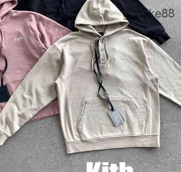 Kith Designer den högsta kvaliteten Box Suprem Hoodie Sweatshirts broderi Kith Box Hooded Sweatshirt Kvalitet inuti tagghoodies för män W304