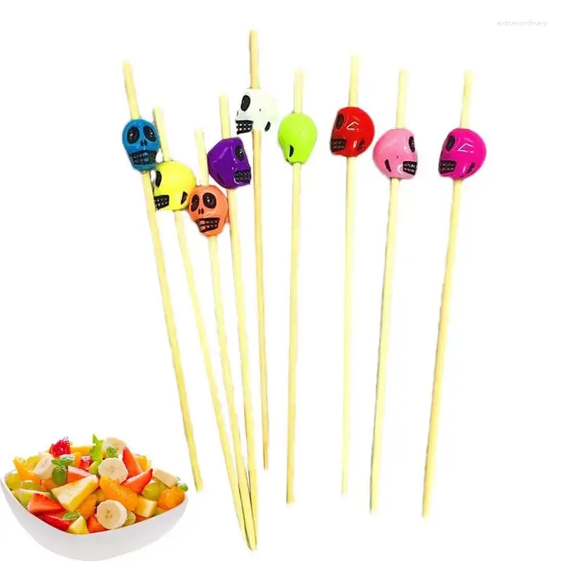 Forks Cocktail Picks Stick Fruit Decorative Portable Toothpicks Party Supplies For Cake