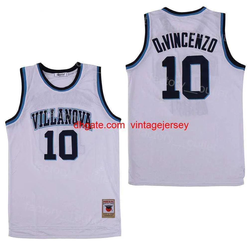 NCAA Villanova Wildcats College Basketball 10 Donte DiVincenzo Jersey Men Team Color White For Sport Fans Movie HipHop Breathable Hip Hop All Stitched