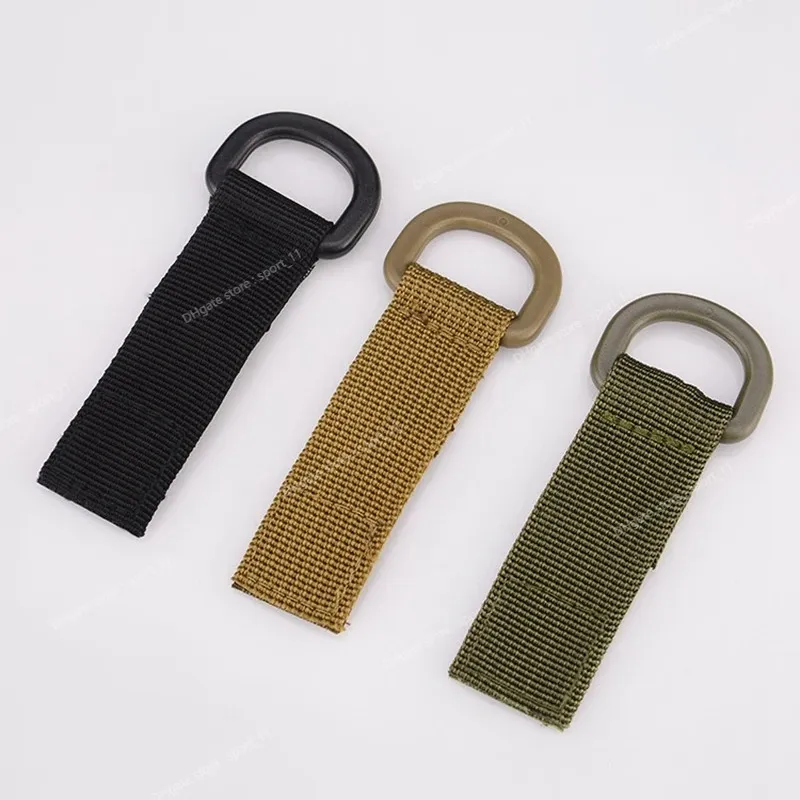 Tactisch Multifunctioneel Nylon Molle singelband D-Ring Karabijnhaak Gesp Hangende sleutelhanger Rugzak Sleutelhaak Molle gesp Kamperen Wandelen Gereedschap voor buiten