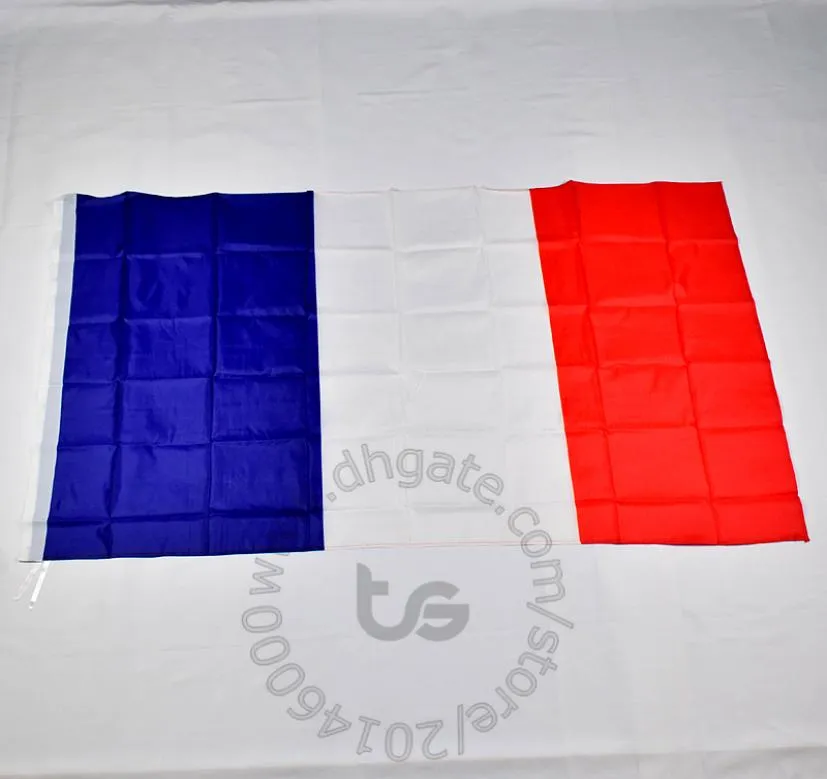 Französische Nationalflagge Frankreich 3x5 FT90150cm Hängende Nationalflagge Frankreich Heimdekoration Flagge Banner1508158