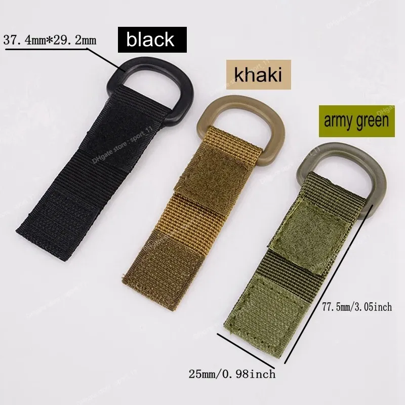 Tactisch Multifunctioneel Nylon Molle singelband D-Ring Karabijnhaak Gesp Hangende sleutelhanger Rugzak Sleutelhaak Molle gesp Kamperen Wandelen Gereedschap voor buiten