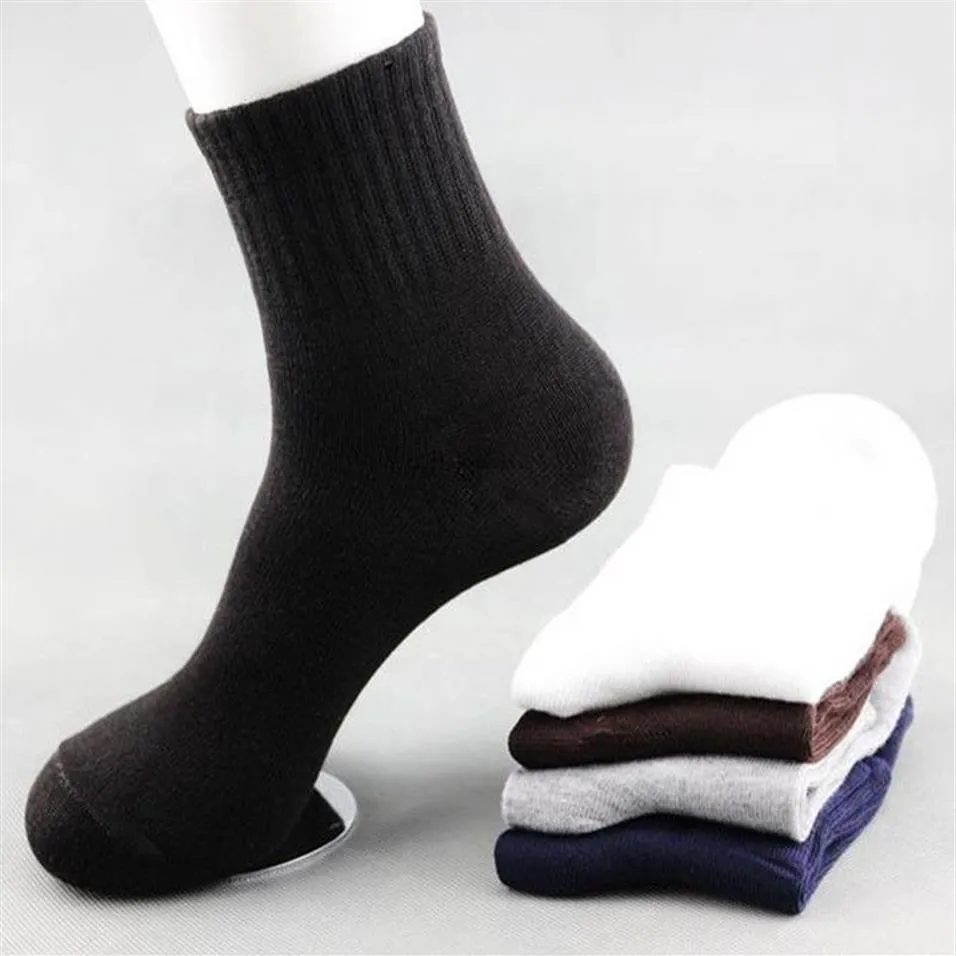 Heren Solid Color Socks Cotton 10PC5Pair Lot Fashion in Tube Socks Winter Male Casual Business Breathable2307
