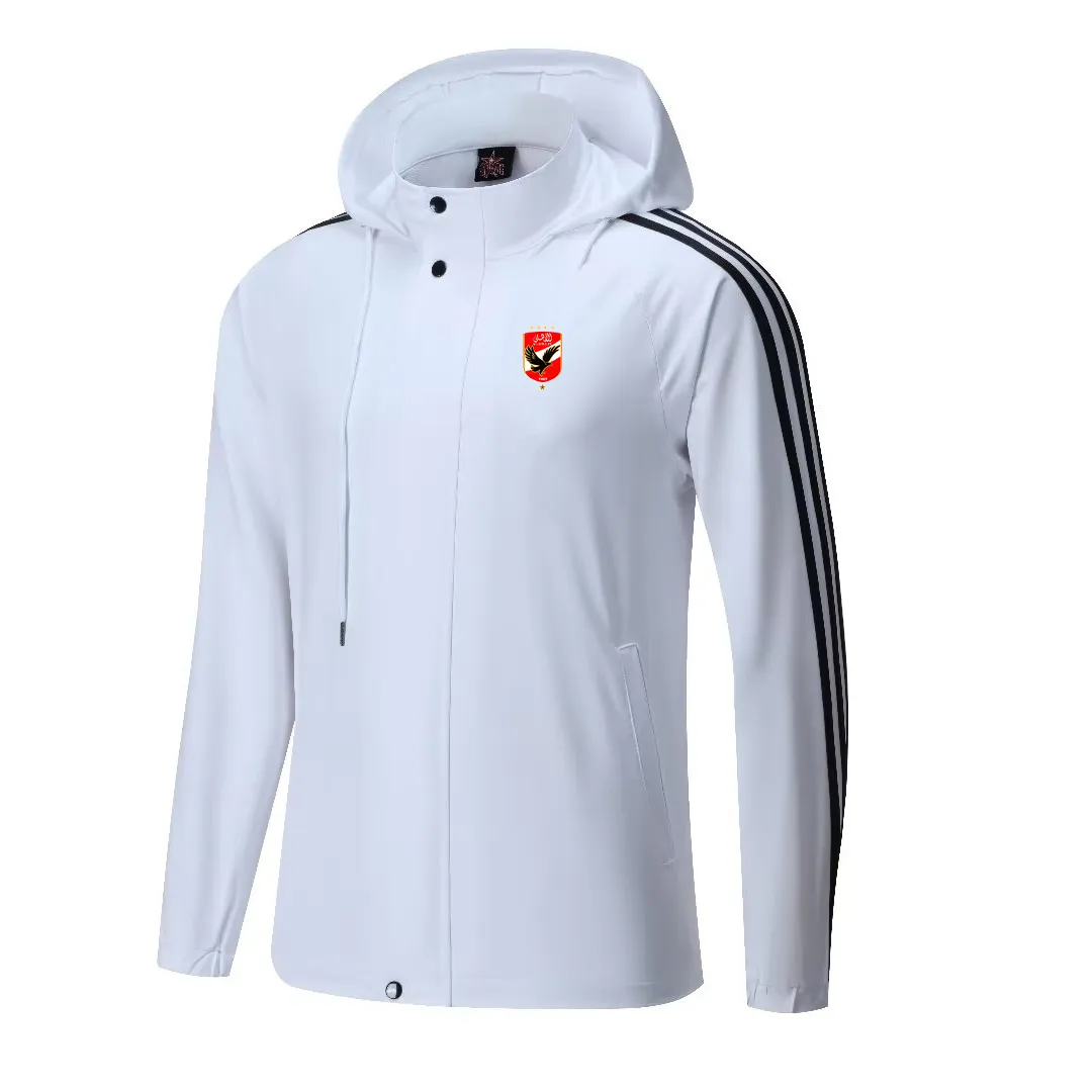 El Ahly Men's jackets warm leisure jackets in autumn and winter outdoor sports hooded casual sports shirts men and women Full zipper jackets