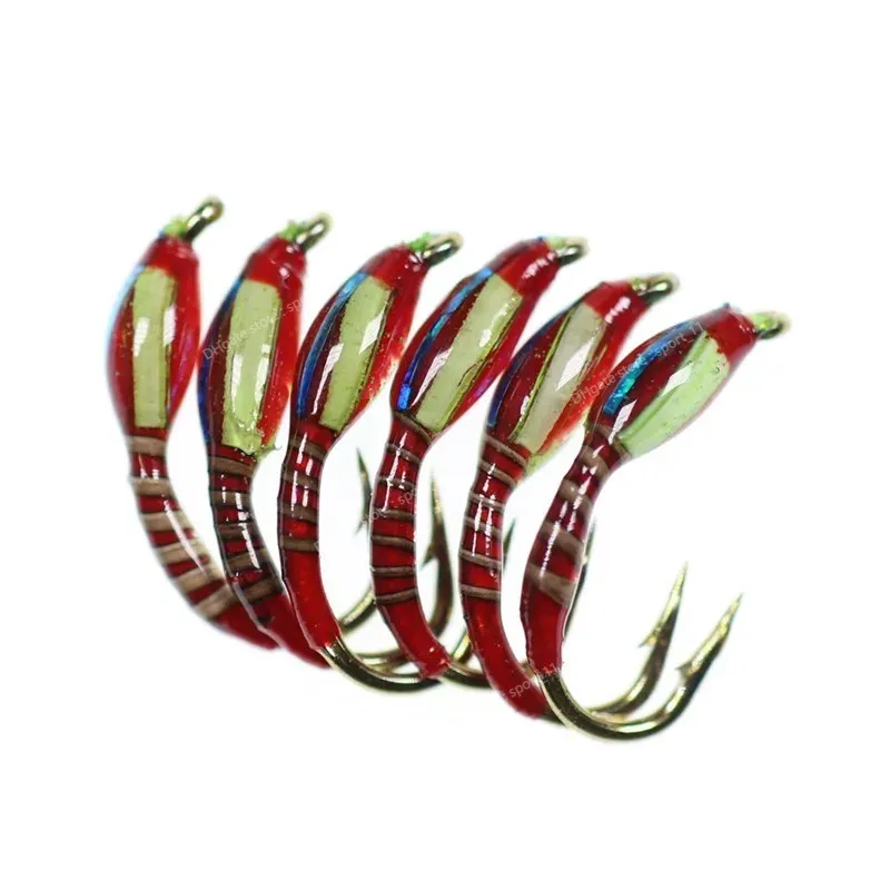 6PCS 1CM Richiamo di pesca esca professionale incollato strato esterno blu brillante pavone posteriore corpo esca gommata pesca pesca esche da pesca esche in gomma pesce pesce di gomma