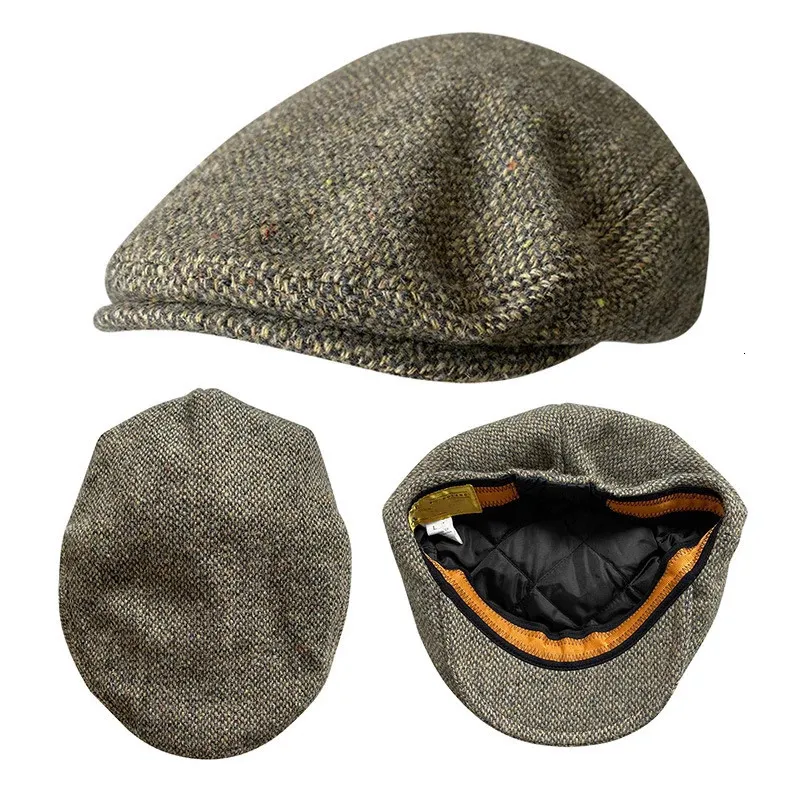 Береты, шерстяная плоская кепка, мужская шляпа таксиста для гольфа, кепка Gatsby Ivy, ирландская охотничья шляпа, берет для водителя такси, BLM440 231031