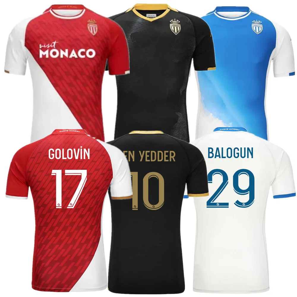 23 24 Maillot as Monaco Футбольные майки Детский комплект Foot Training 2023 2024 Футбольная рубашка BALOGUN 2023 2024 Дома на выезде Third Survetement De Foot