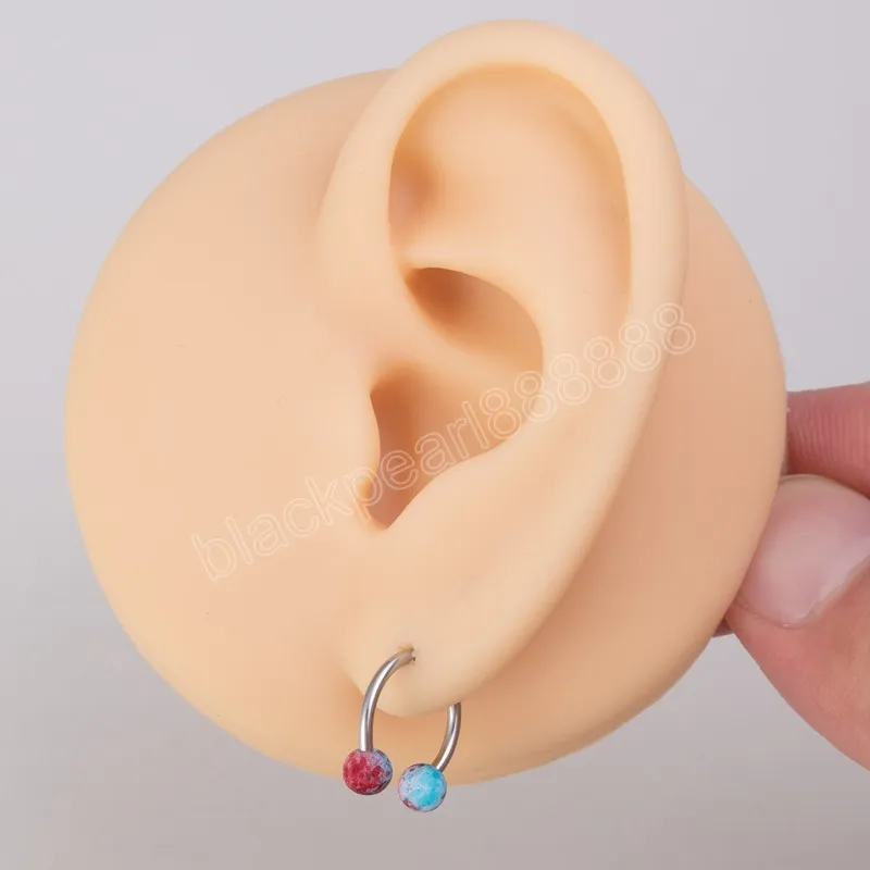 Surgical Steel Nose Ring Hoop Septum Ear Piercing Cartilage Earring Horseshoe Circular Barbell Helix Jewelry