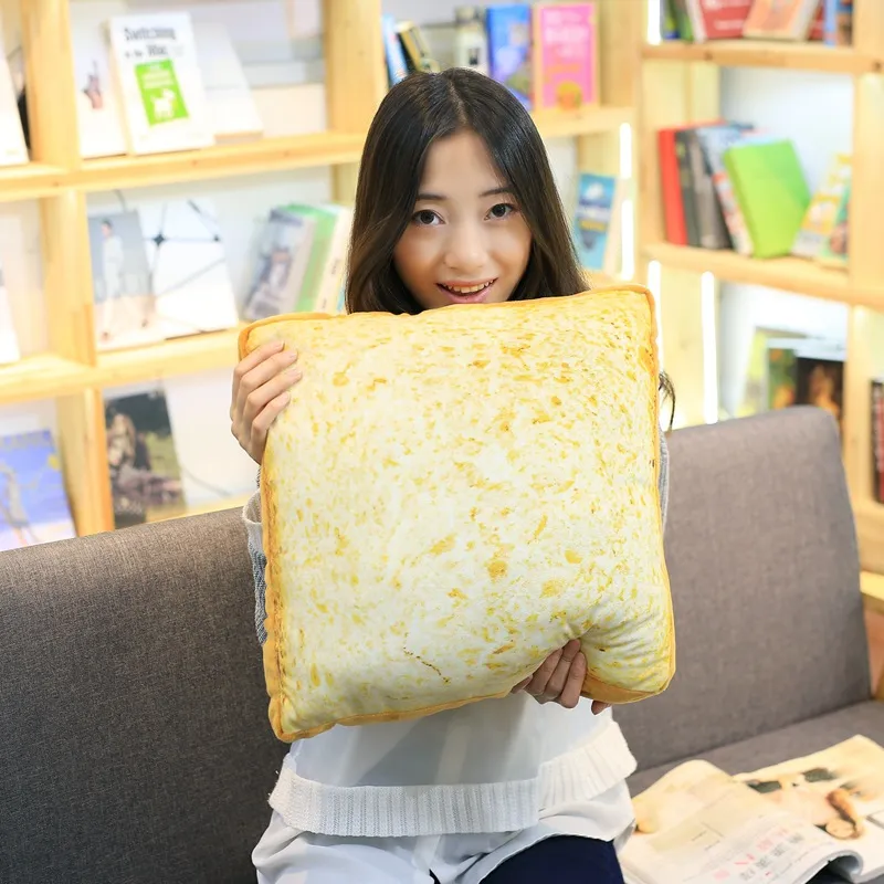 Plush toy simulation slice Bread pillow Cushion seat Cushion Toast doll Holiday event Gift Girl
